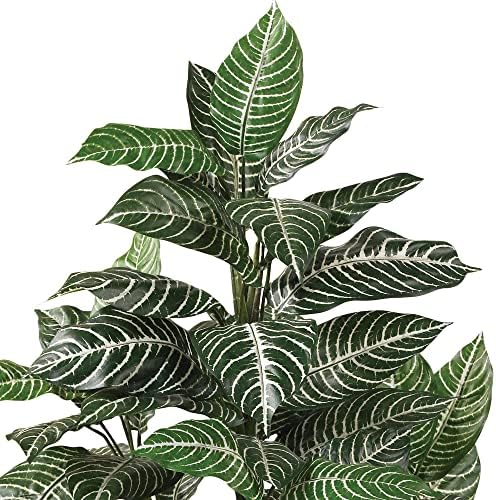 Nearly Natural 3ft Zebra Silk Plant 1