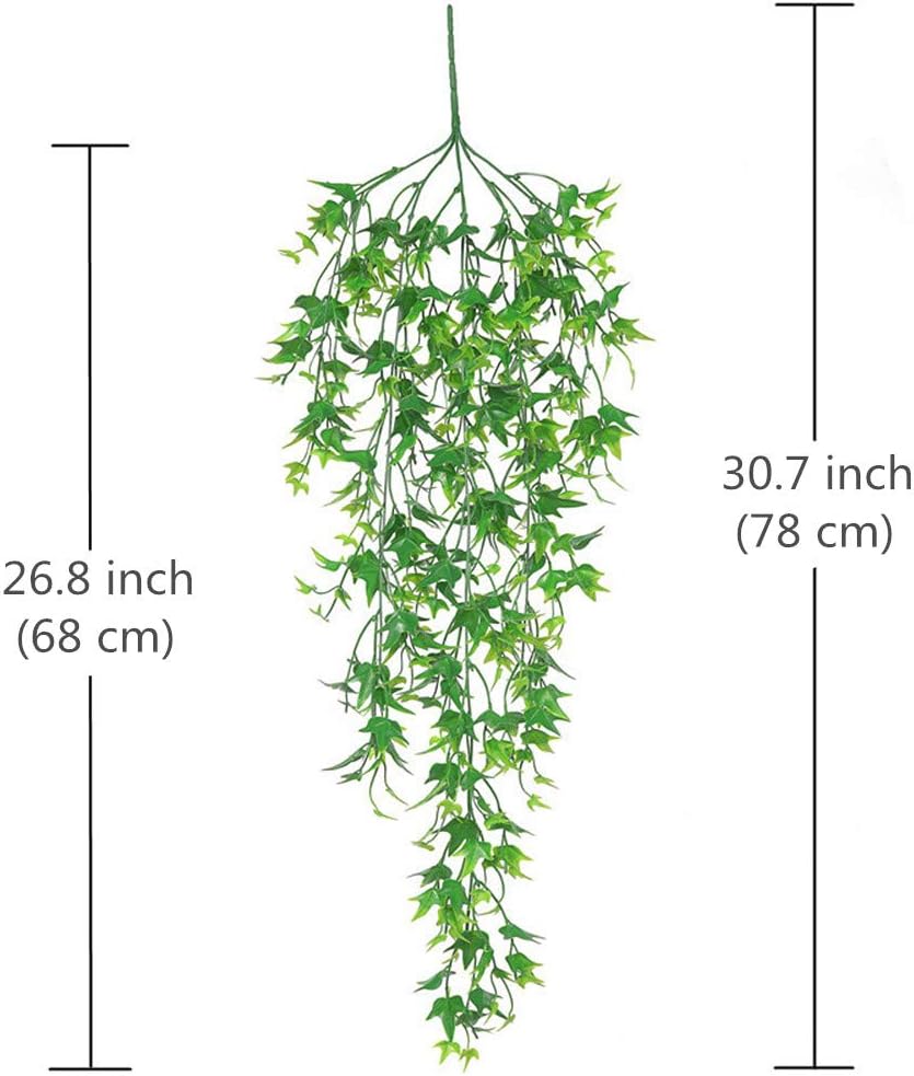 CATTREE Artificial Hanging Vine 2 Pcs UV Resistant Plastic Ivy Garland for Indoor Outdoor Decor