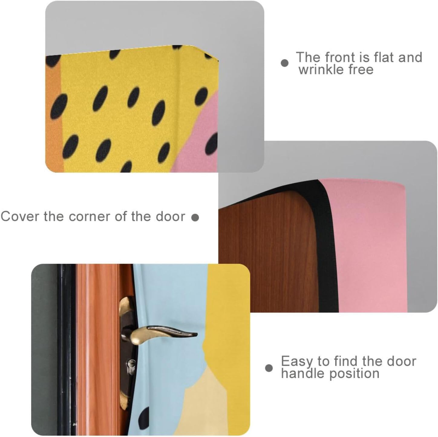 Susiyo Retro Abstract Halloween Door Cover Stretch Fabric Door Decoration 32x79 in