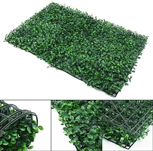 JenlyFavors Artificial Hedge Foliage Panel 24x17 6 Pieces