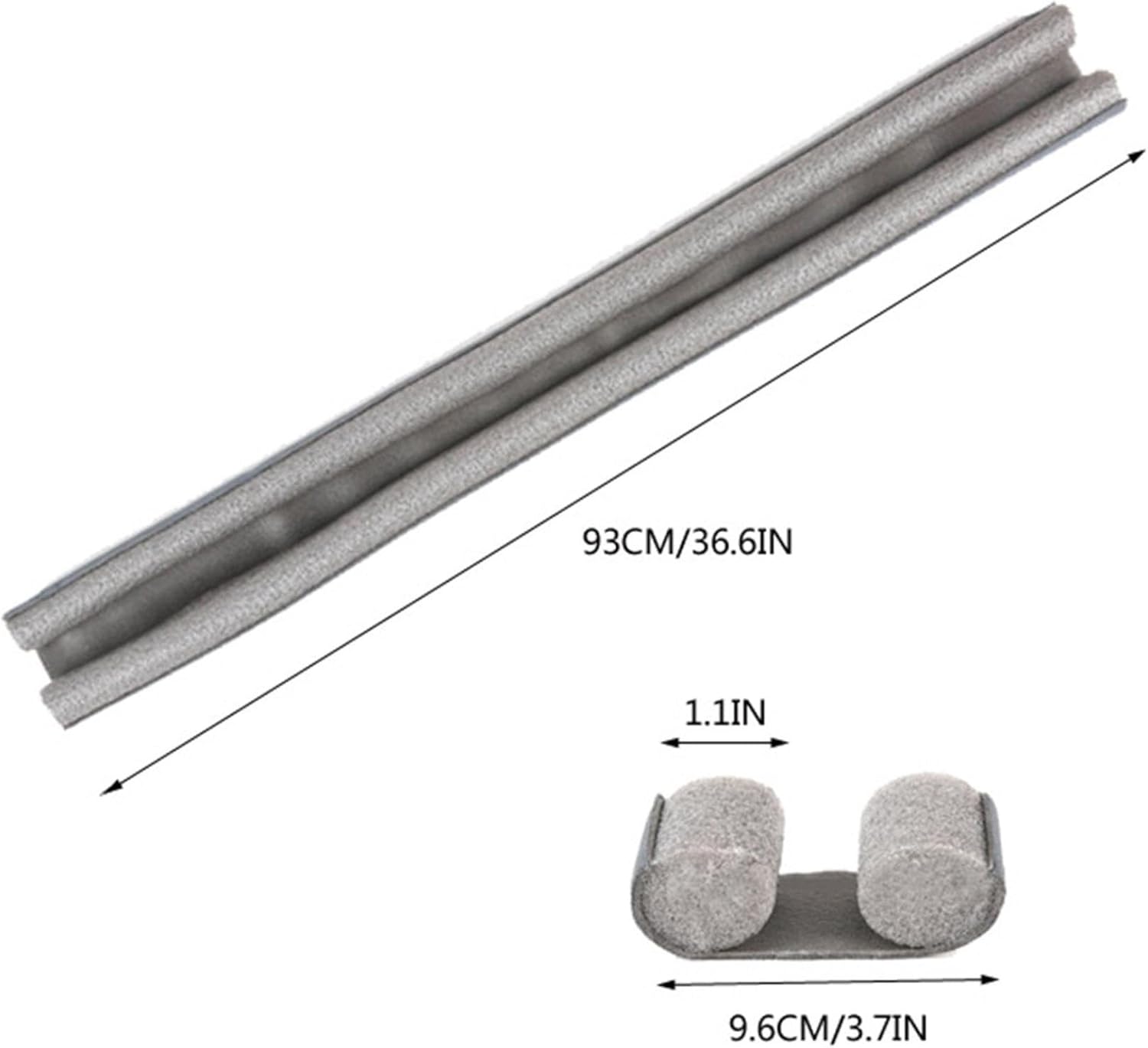 Adjustable Door Draft Stopper - 366 Inch Black Gap Filler