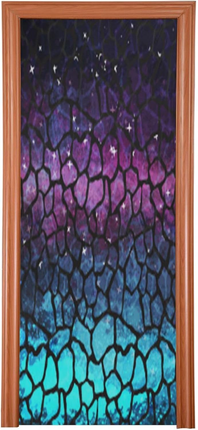 Susiyo Dark Giraffe Halloween Door Cover - 32x79 in Stretch Fabric Backdrop