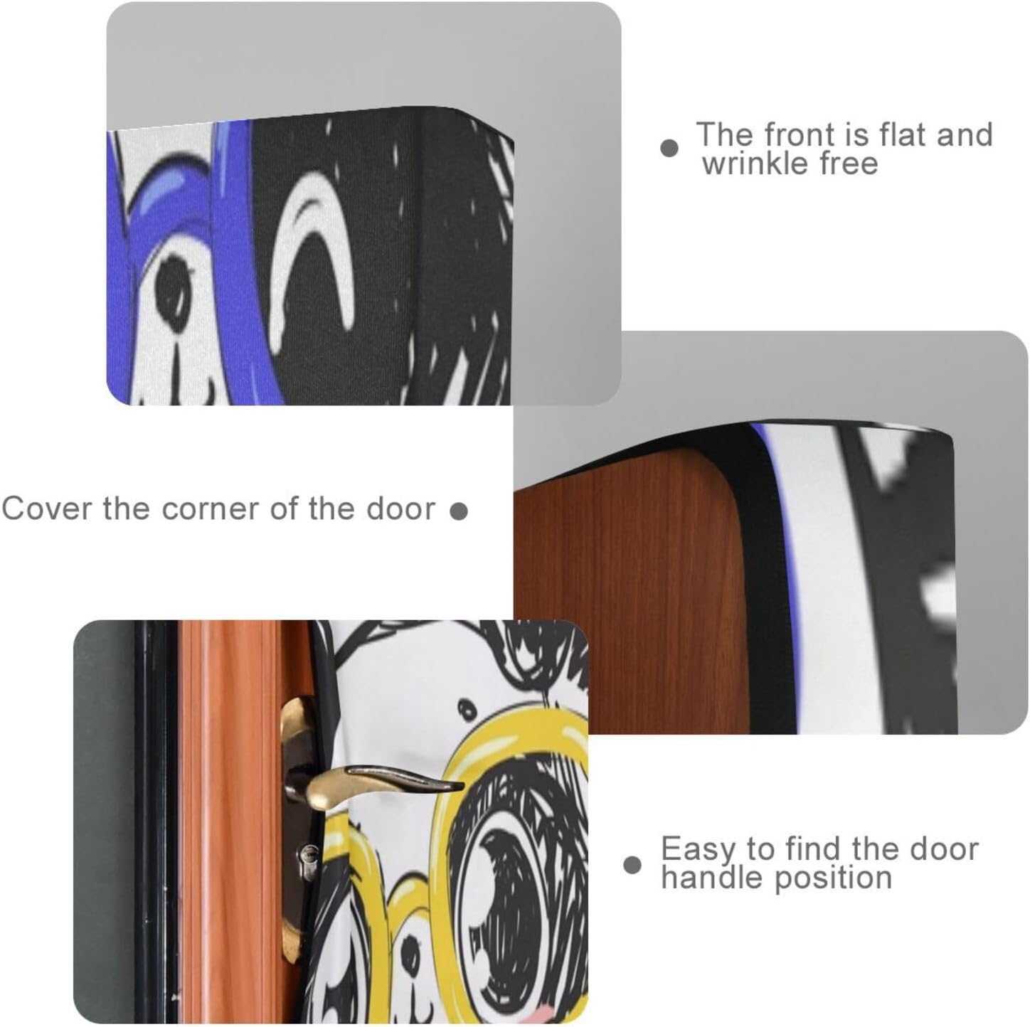 Susiyo Watercolor Cute Panda Halloween Door Cover