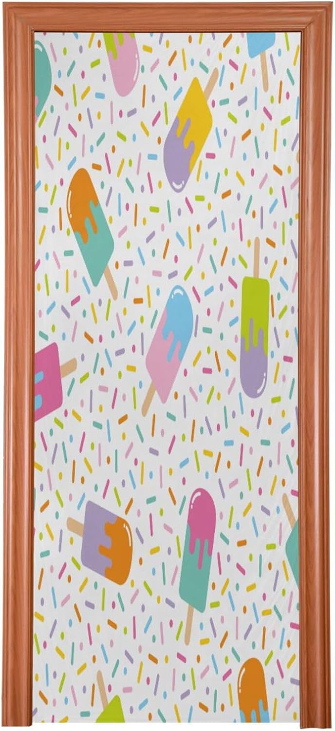 Susiyo Colorful Ice Cream Halloween Door Cover
