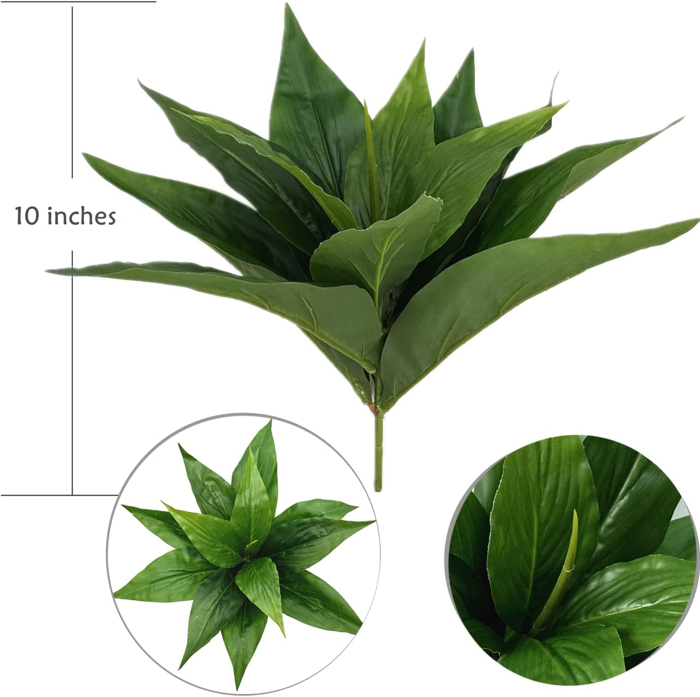 PASYOU Artificial Agave Plant 2 Pack 10 Inches Faux Greenery