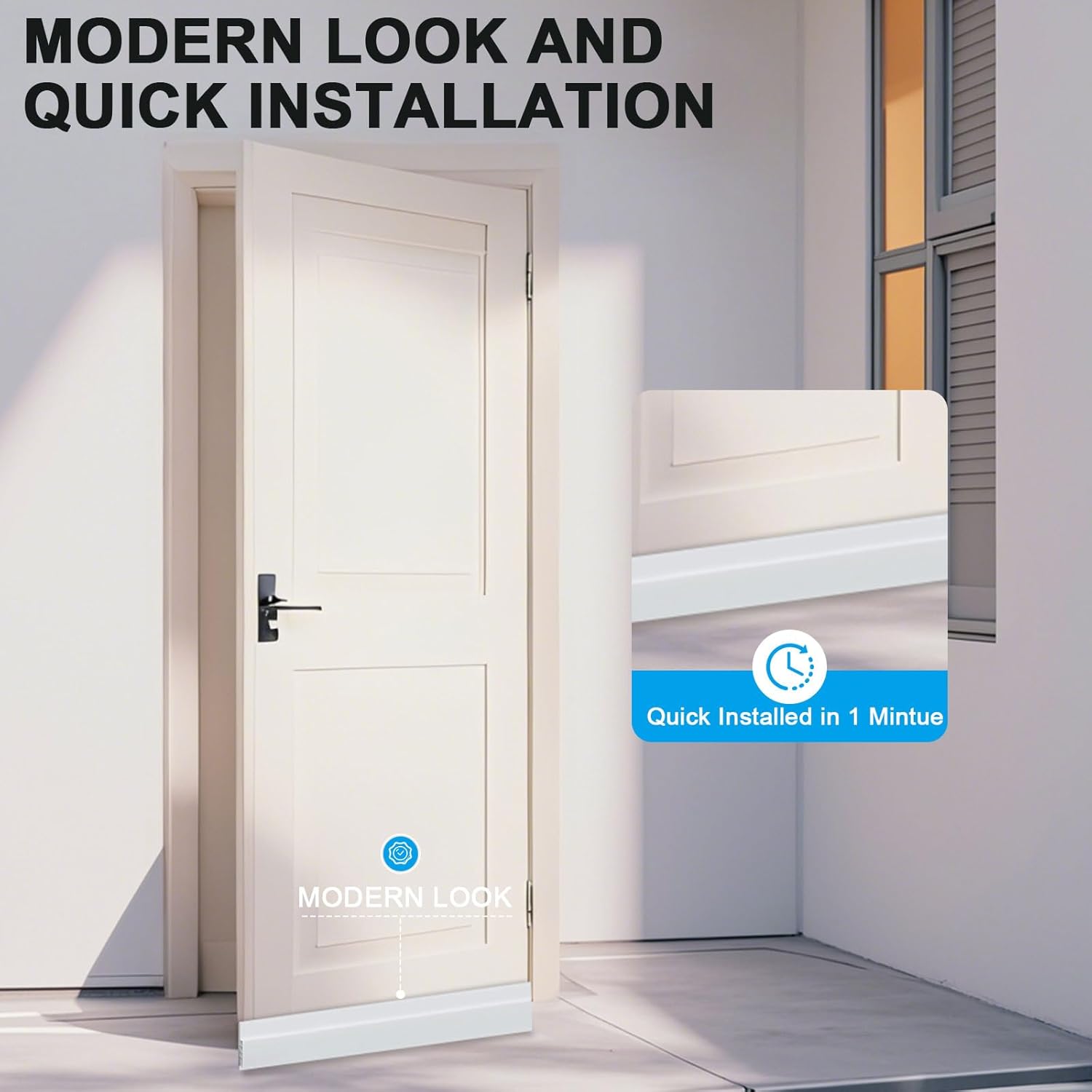 Sightor 4 Pack Door Draft Stopper for Bottom of Door