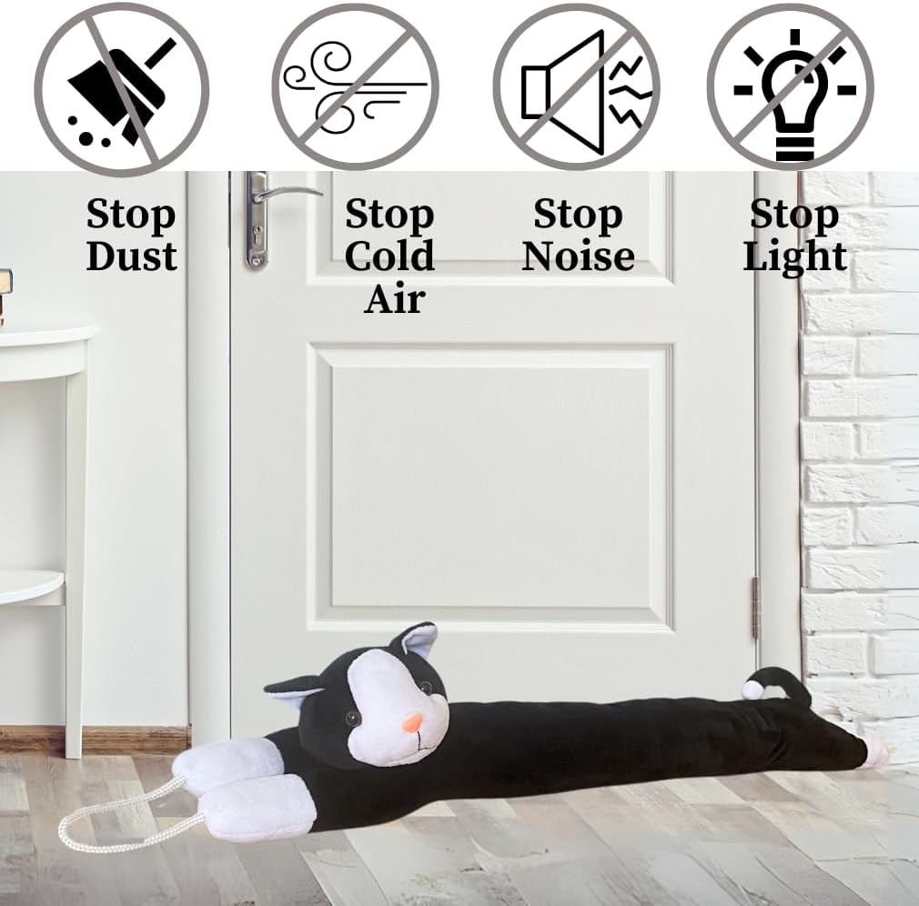 Evelots Cat Door Draft Stopper - 38 Inch Weighted