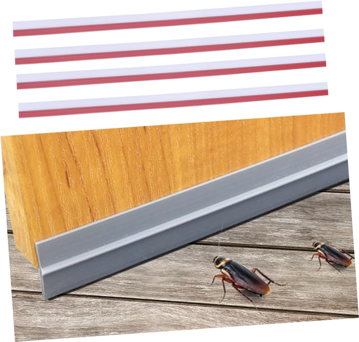 4pcs Soundproof Door Bottom Stickers Draft Stopper for Under Door Sealing