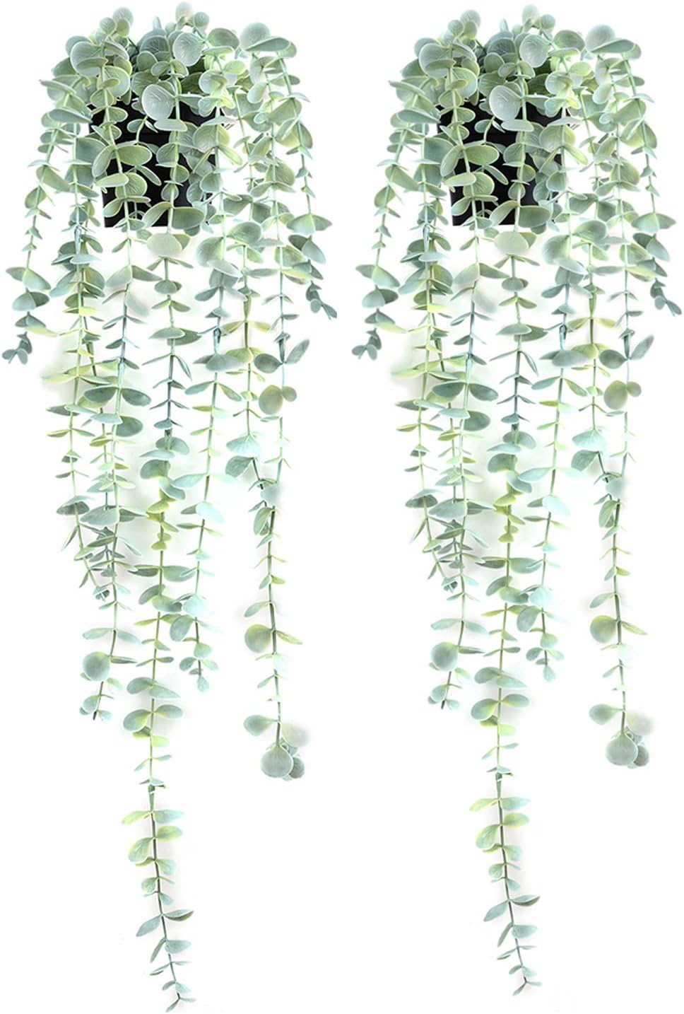 BACAMA Fake Hanging Eucalyptus Wall Greenery 2PCS