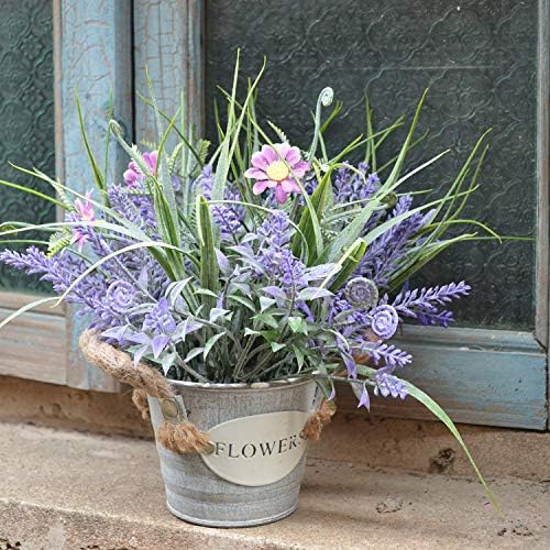 MIXROSE Artificial Lavender Plants in Pot 10 Tall for Farmhouse Decor
