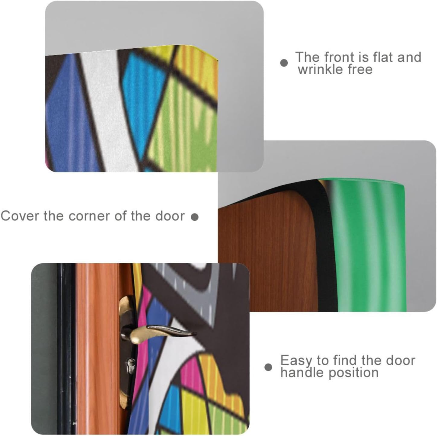 Susiyo Exotic Summer Halloween Door Cover Stretch Fabric Backdrop for Home Party Decor 32x79 in