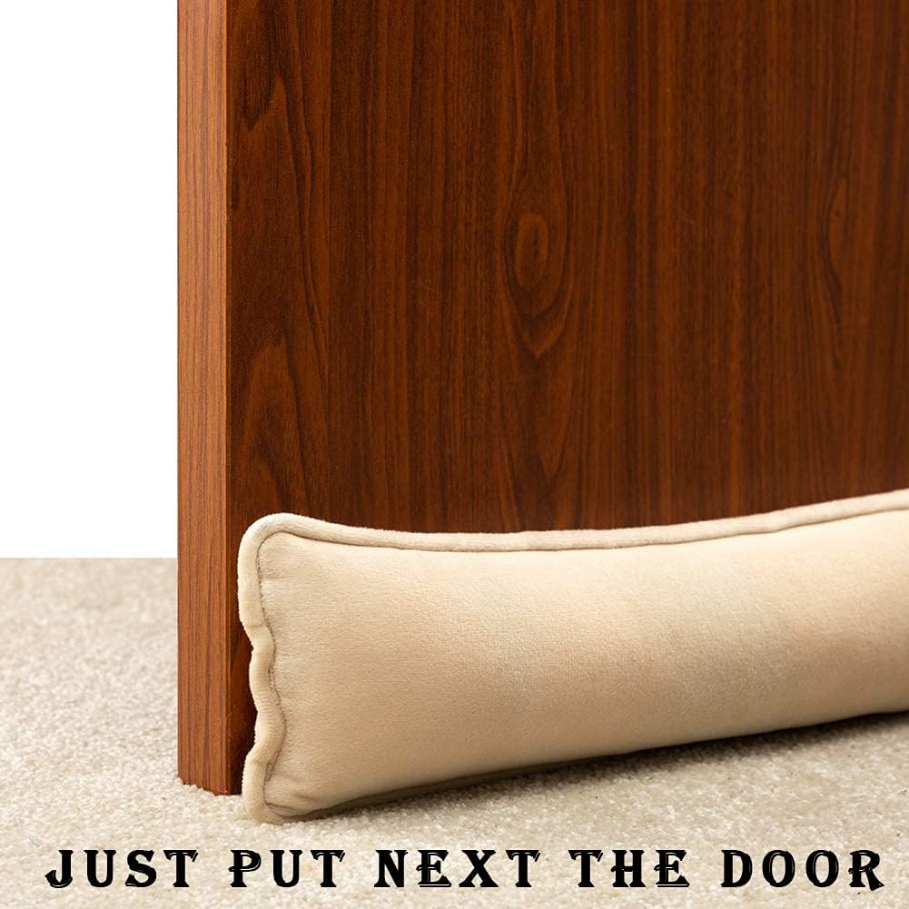 DreamQuil Under Door Draft Stopper 36 inch Cream White