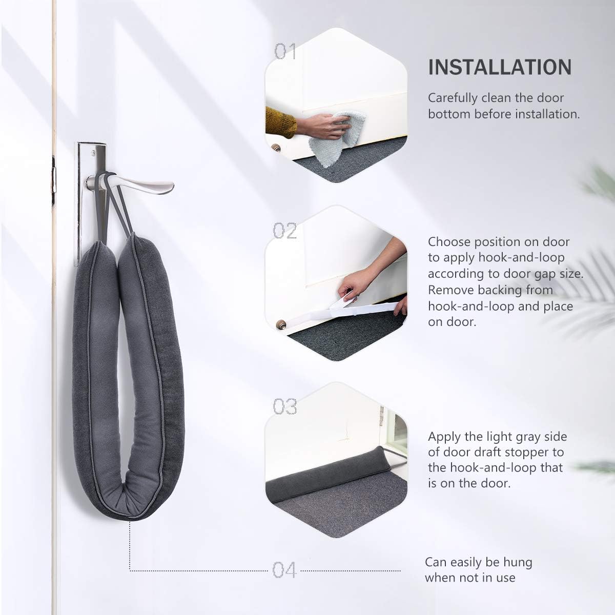 Tuffen Door Draft Stopper 32 Inch Gray