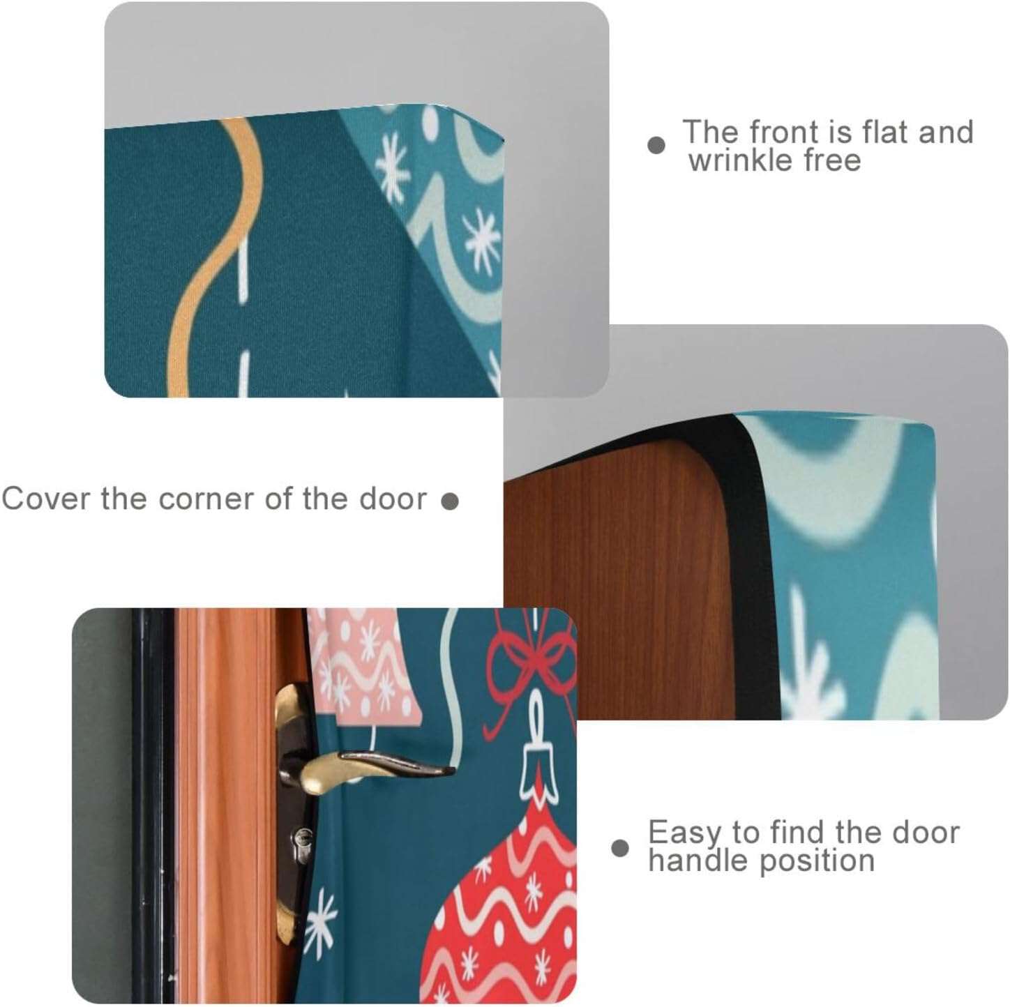 Susiyo Christmas Ornaments Door Cover Stretch Fabric Decor
