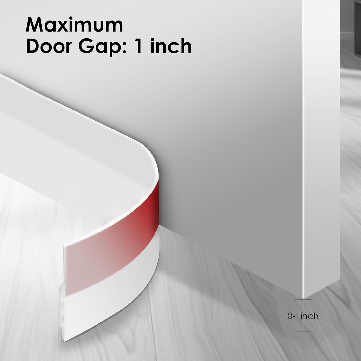 Xiaohemiao Door Draft Stopper 2 Pack - Silicone Gap Filler for Bottom of Door