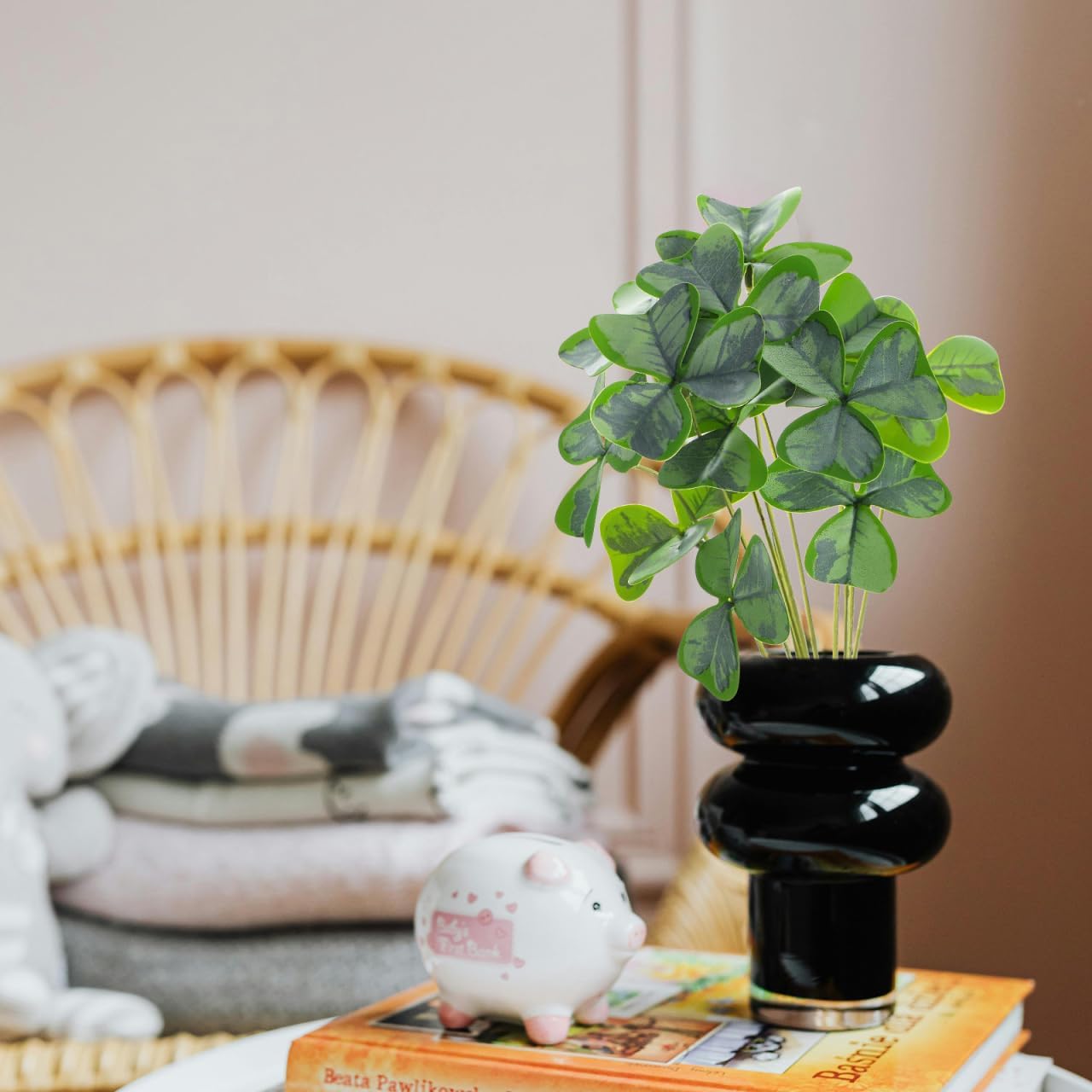 PRETYZOOM 145 Inch Artificial Shamrock Plant Decoration