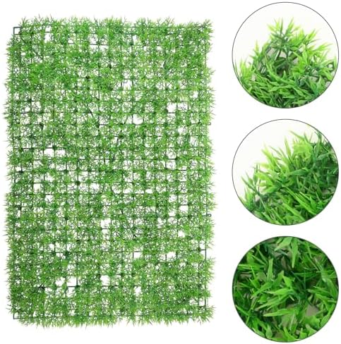 VOSAREA Artificial Plants Wall Panel Faux Grass Decor
