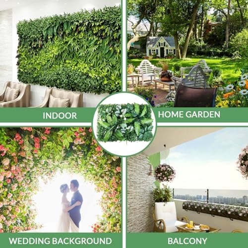 Nassmoss Artificial Plant Wall Panels 16x24in Realistic Greenery Decor