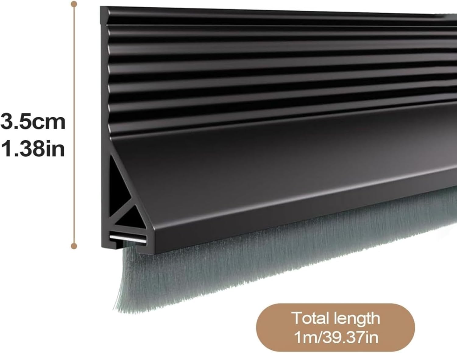 Funnytek 39 Inch Self Adhesive Door Sweep Brush