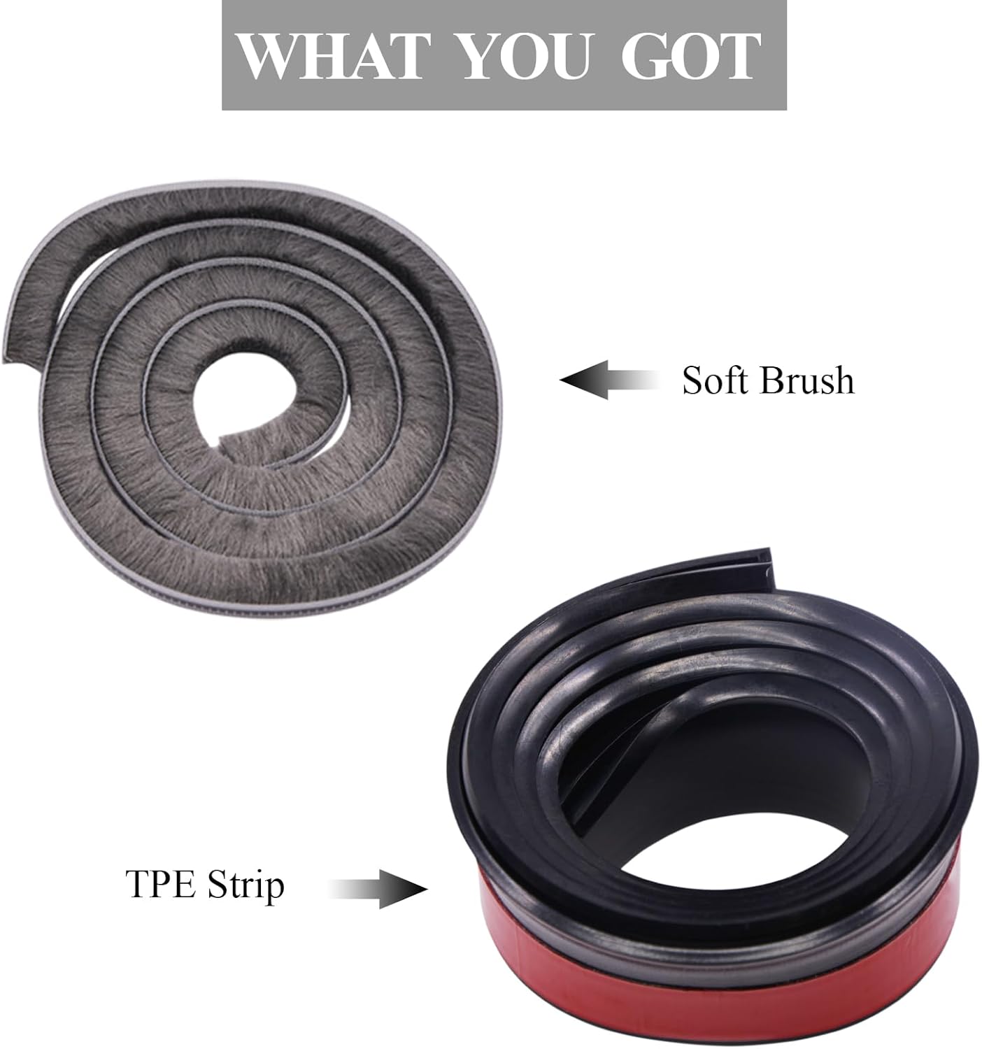 Saim Door Sweep for Bottom of Door 2 Pcs Self-Adhesive Draft Stopper