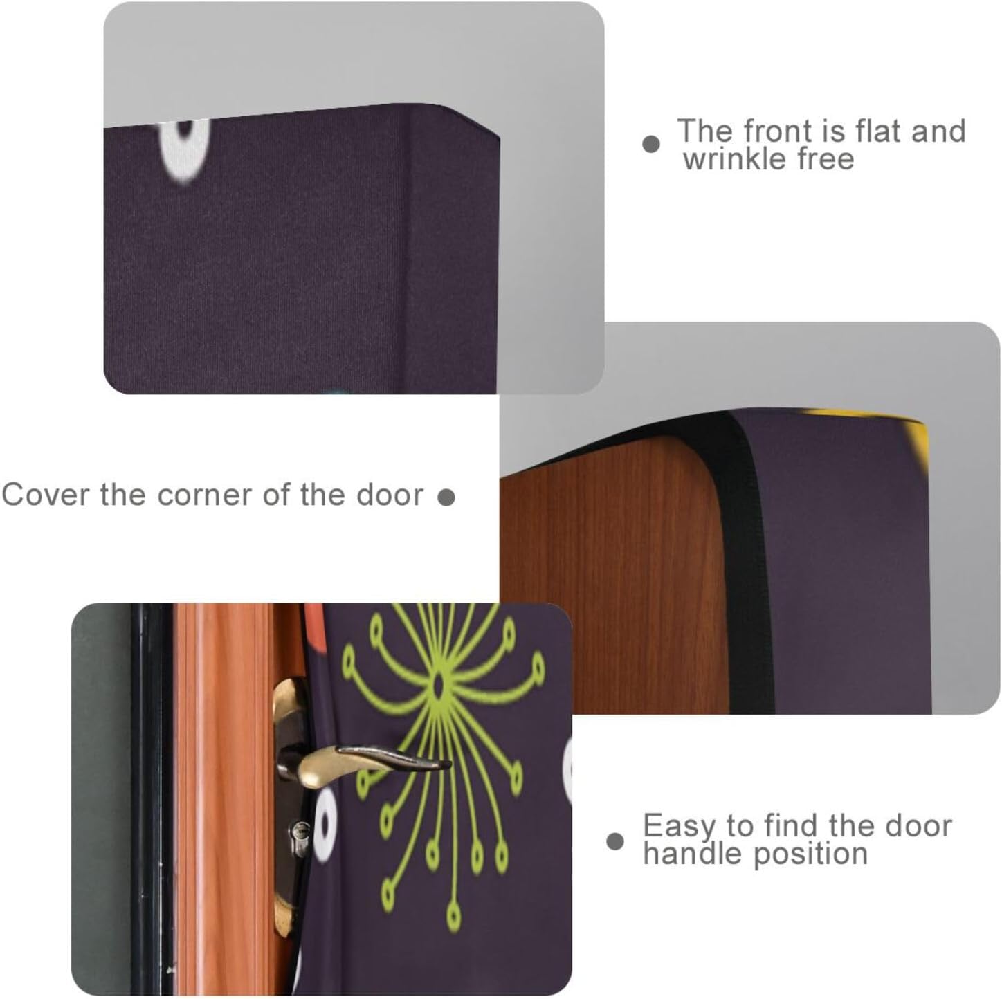 Susiyo Endless Floral Halloween Door Cover Stretch Fabric