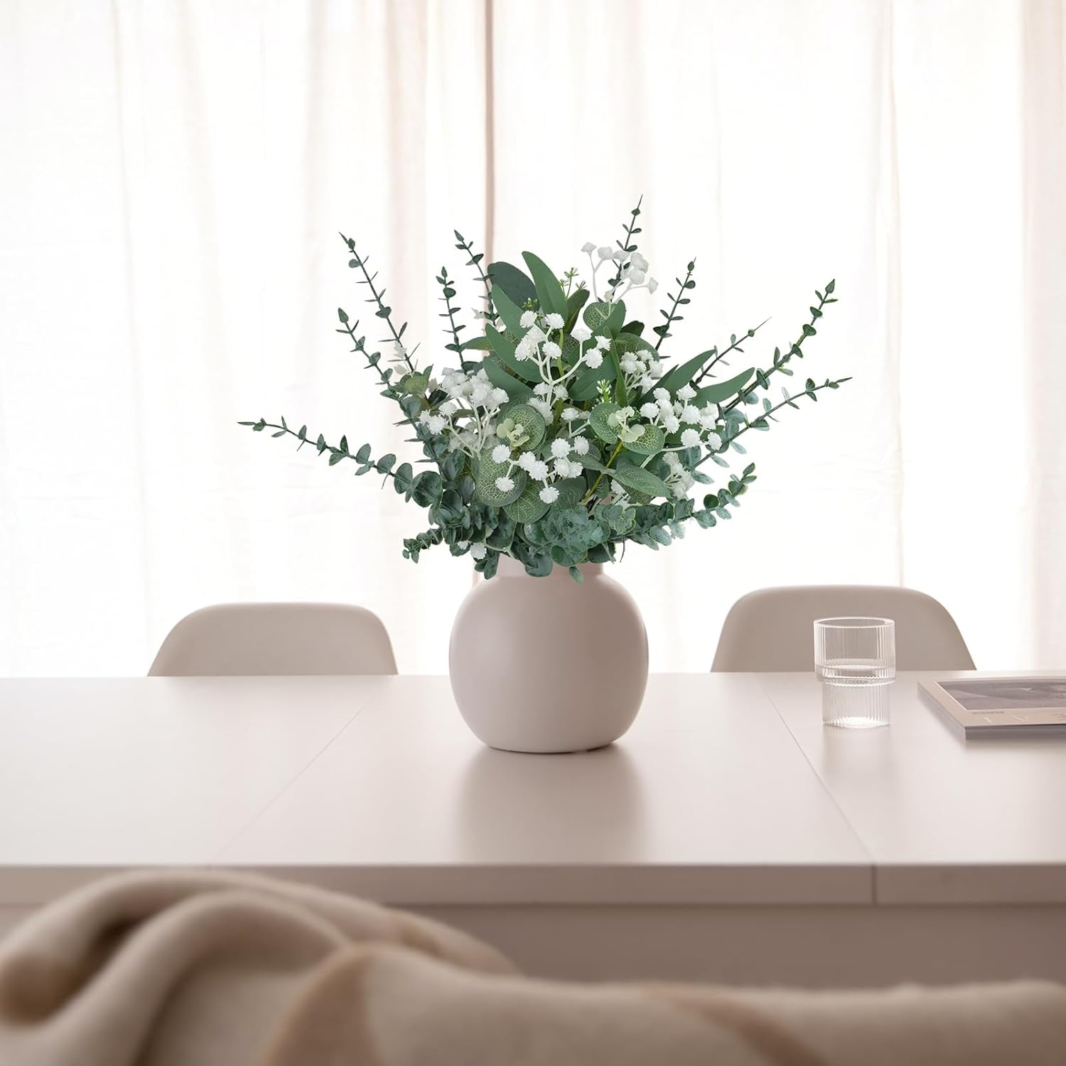 70Pcs Fake Eucalyptus Bulk Artificial Greenery for Bouquets Vases Wedding Decor