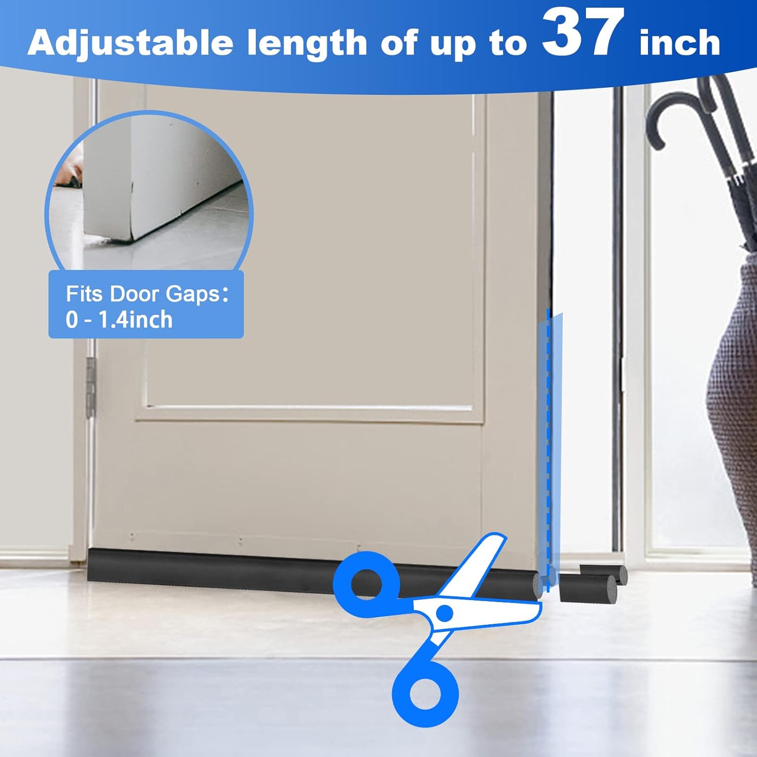 GWSNIO Door Draft Stopper 37 Inch Adjustable