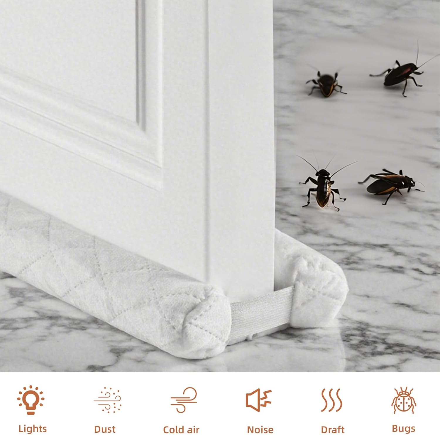 Amugret Thick Velvet Door Draft Stoppers for 30-36 Under Doors