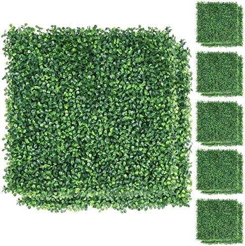 Yaheetech 24PCS Artificial Boxwood Hedge Panels Green Wall Privacy Screen