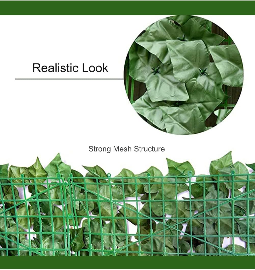 Artificial Ivy Privacy Fence Screen Greenery Wall 15x15m
