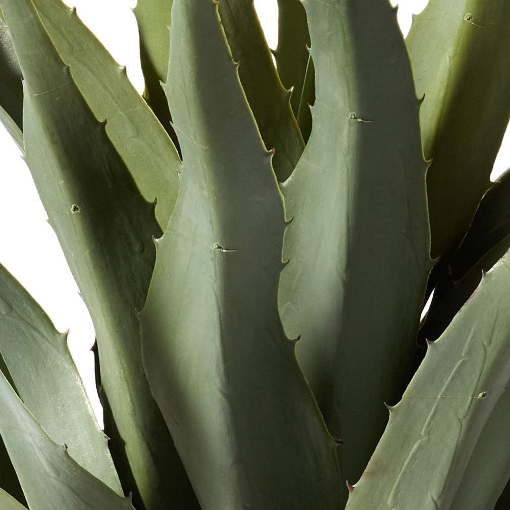Nearly Natural Agave Artificial Plant with Black Planter