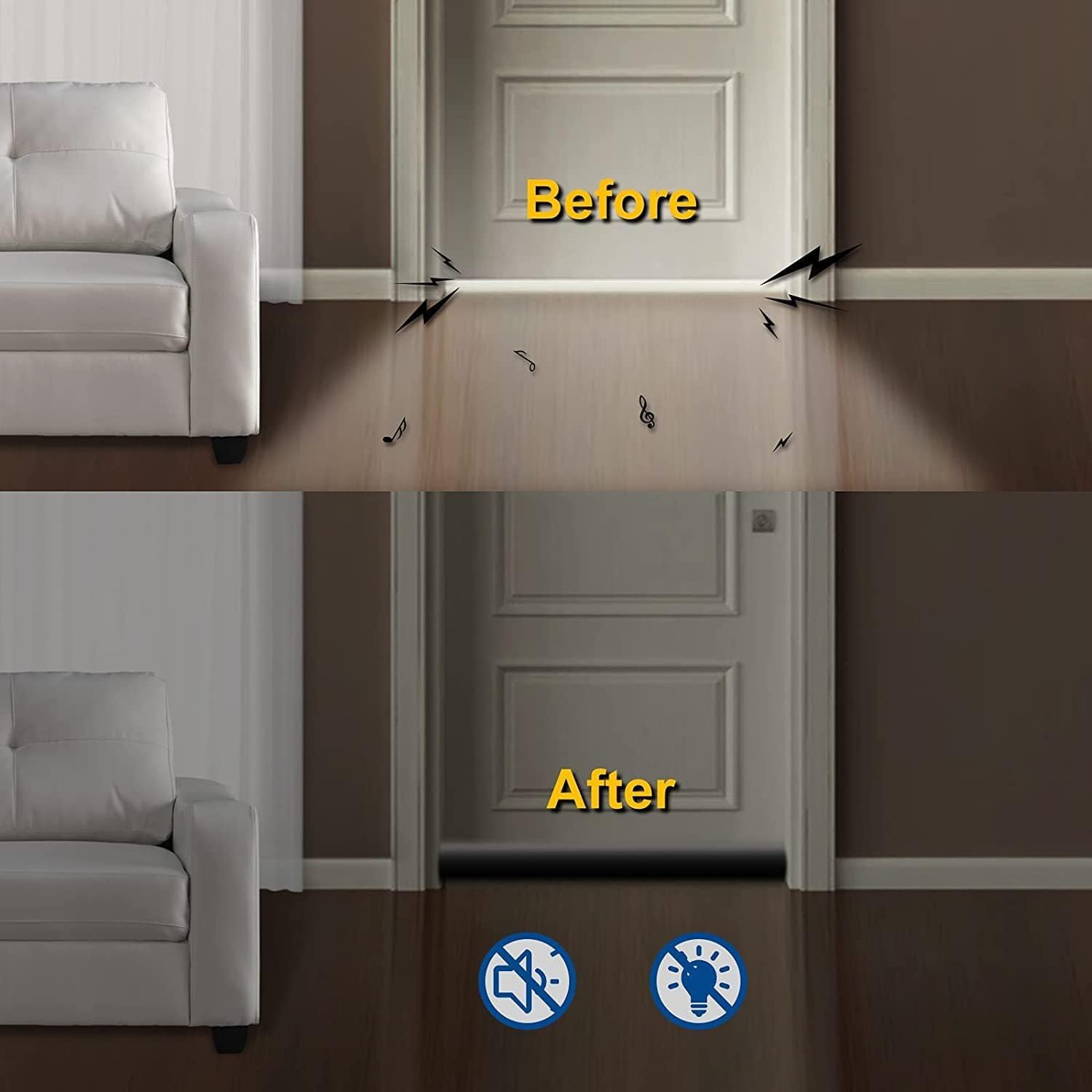 Kaoaonroy Double Side Draft Stopper for Door Seals