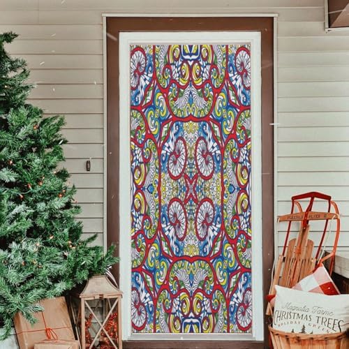 Susiyo Christmas Door Cover Decoration Stretch Fabric 32x79 in