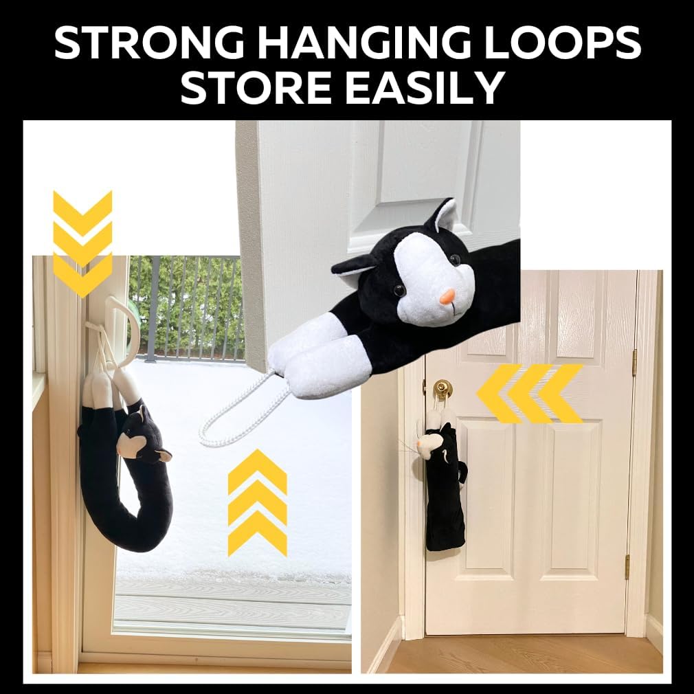 Evelots Cat Door Draft Stopper - 38 Inch Weighted