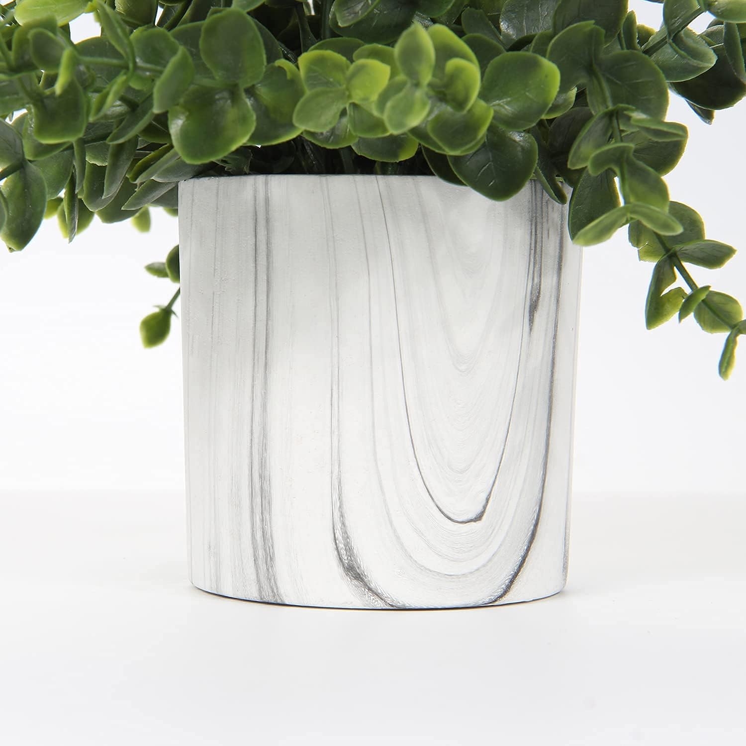 Hollyone Artificial Mini Potted Eucalyptus Plants for Home Decor