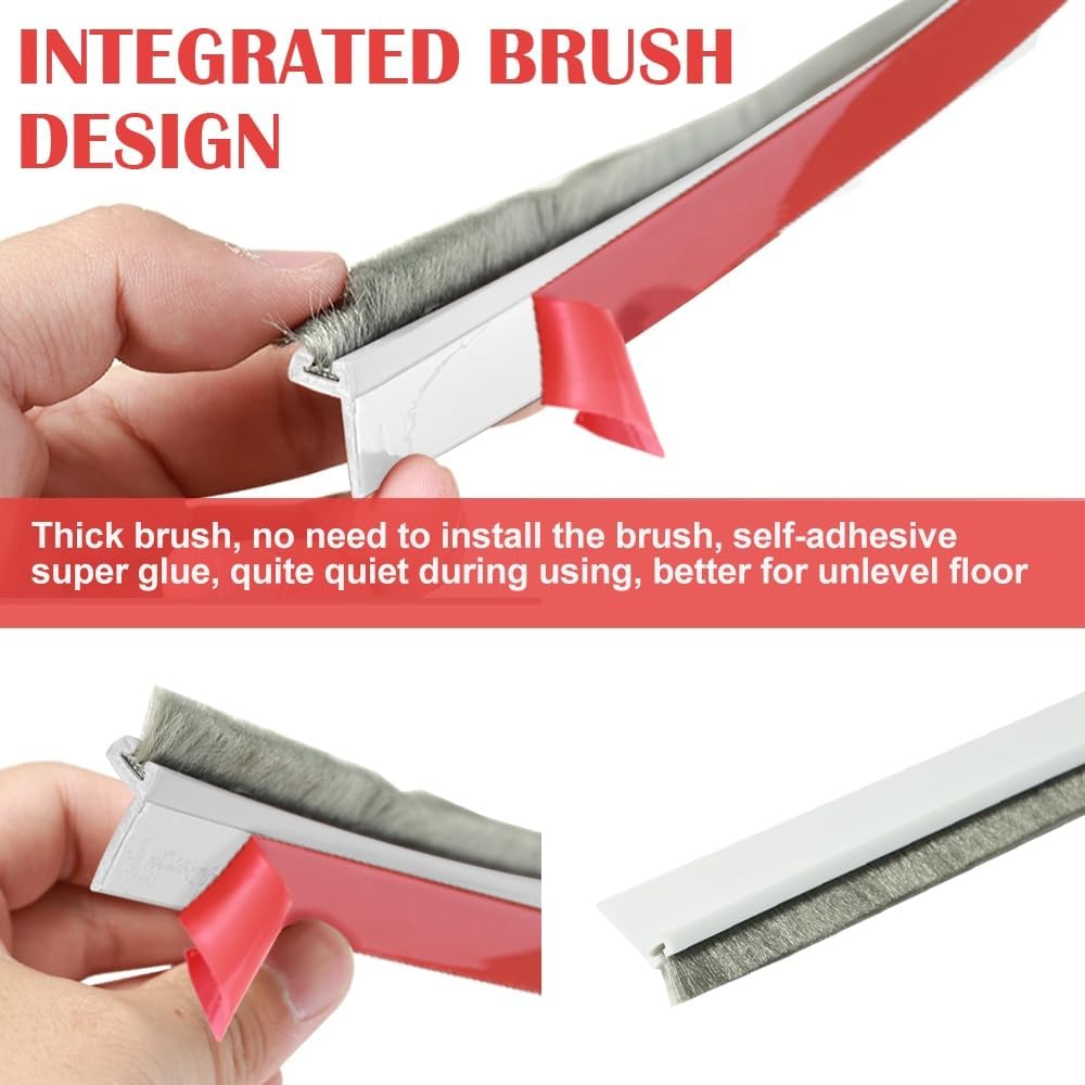 Topupth Under Door Draft Stopper with Brush - 39 L x 2 W