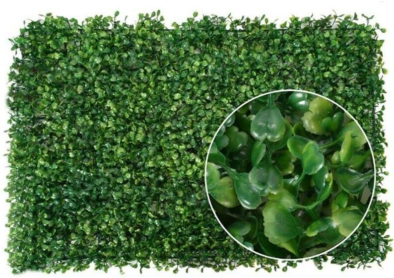 JenlyFavors Artificial Hedge Foliage Panel 24x17 6 Pieces