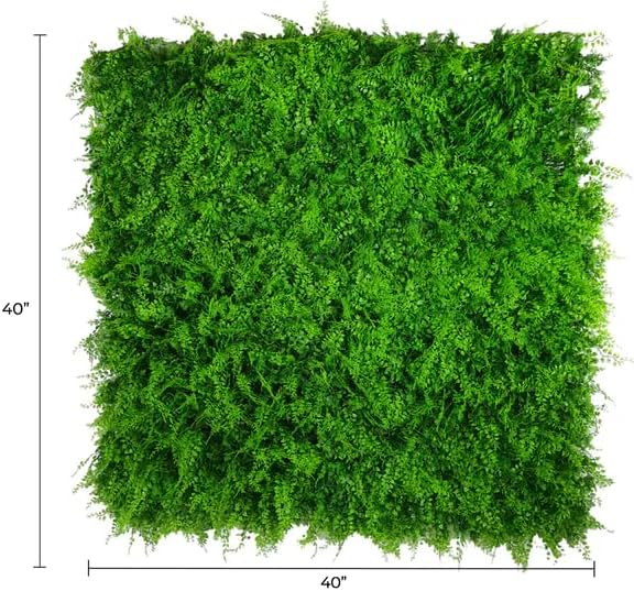 Lush Fern Artificial Green Grass Wall Panels for Interior Decor