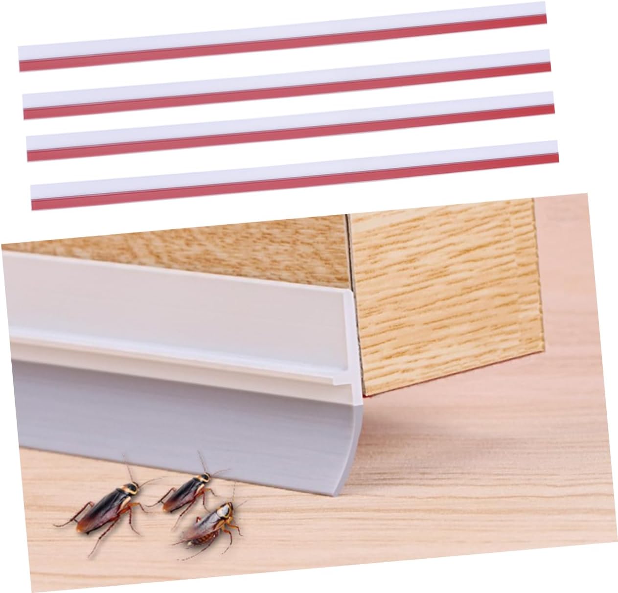 ERINGOGO Waterproof Sealing Strip 4pcs Door Sweep Draft Stopper