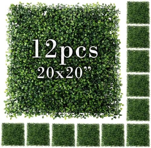 Houseables Artificial Grass Wall 20x20 12 Pack