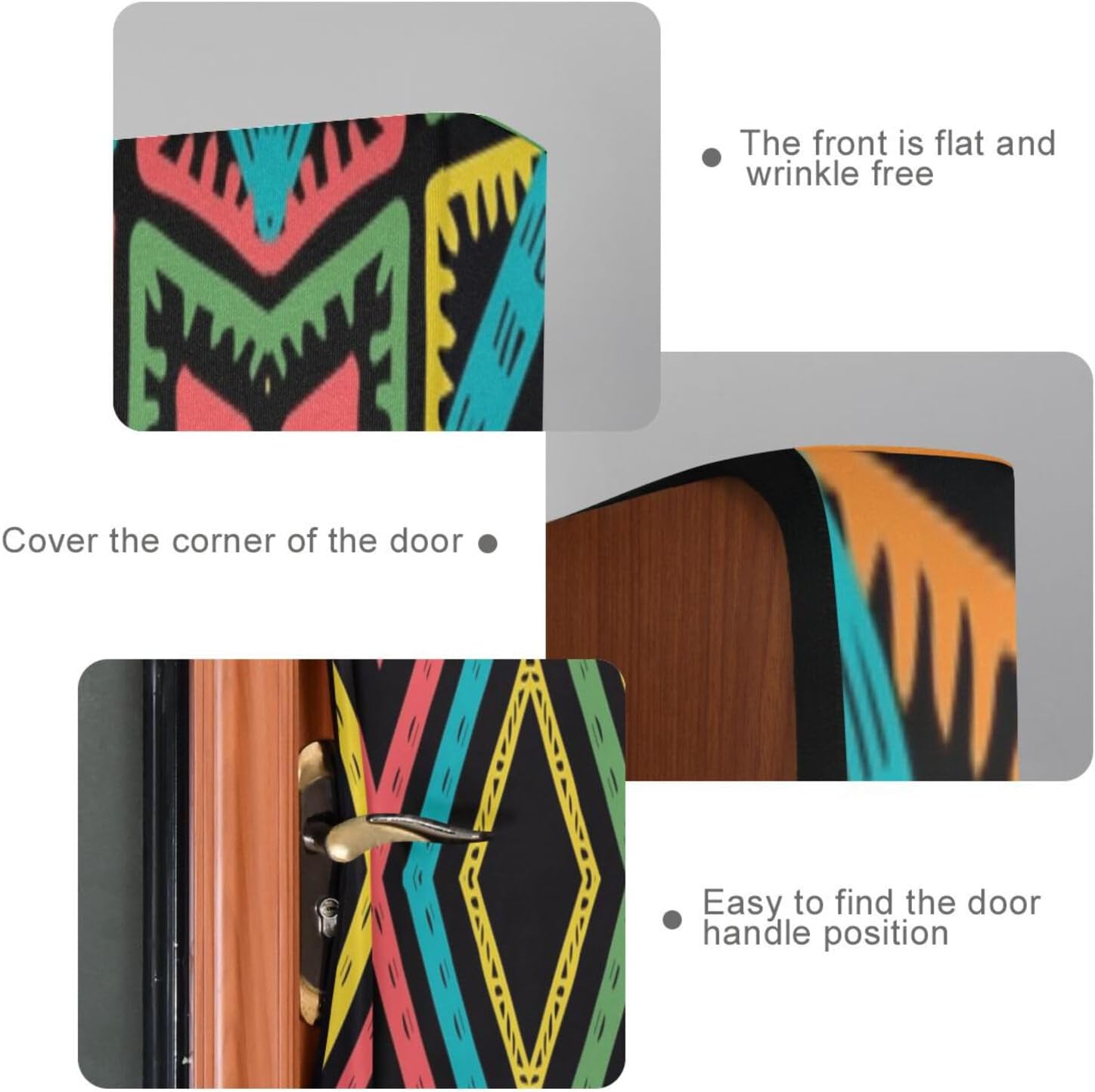 Susiyo Abstract Zigzag Halloween Door Cover 32x79 in