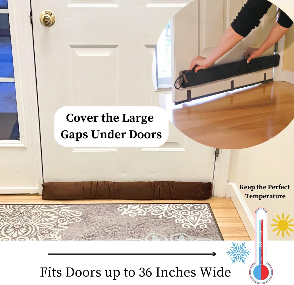 Evelots Cold Hot Air Door Draft Stopper 36 Inch Wide