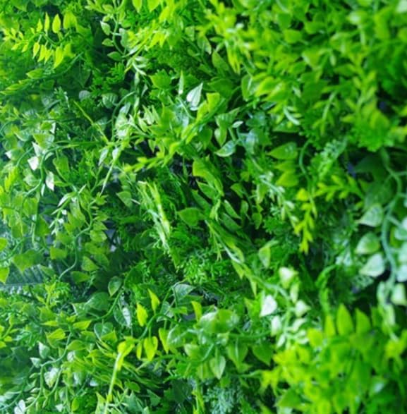 Lush Fern Artificial Green Grass Wall Panels for Interior Decor