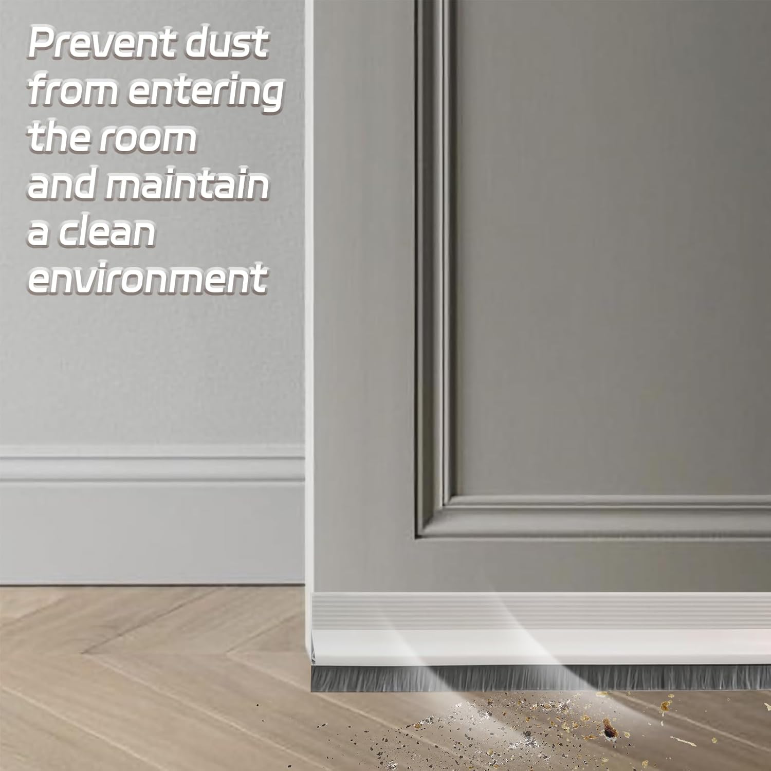 Door Draft Stopper with Brush 39 Black