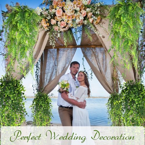 8 Pack Artificial Hanging Plants for Home Wall Garden Decor