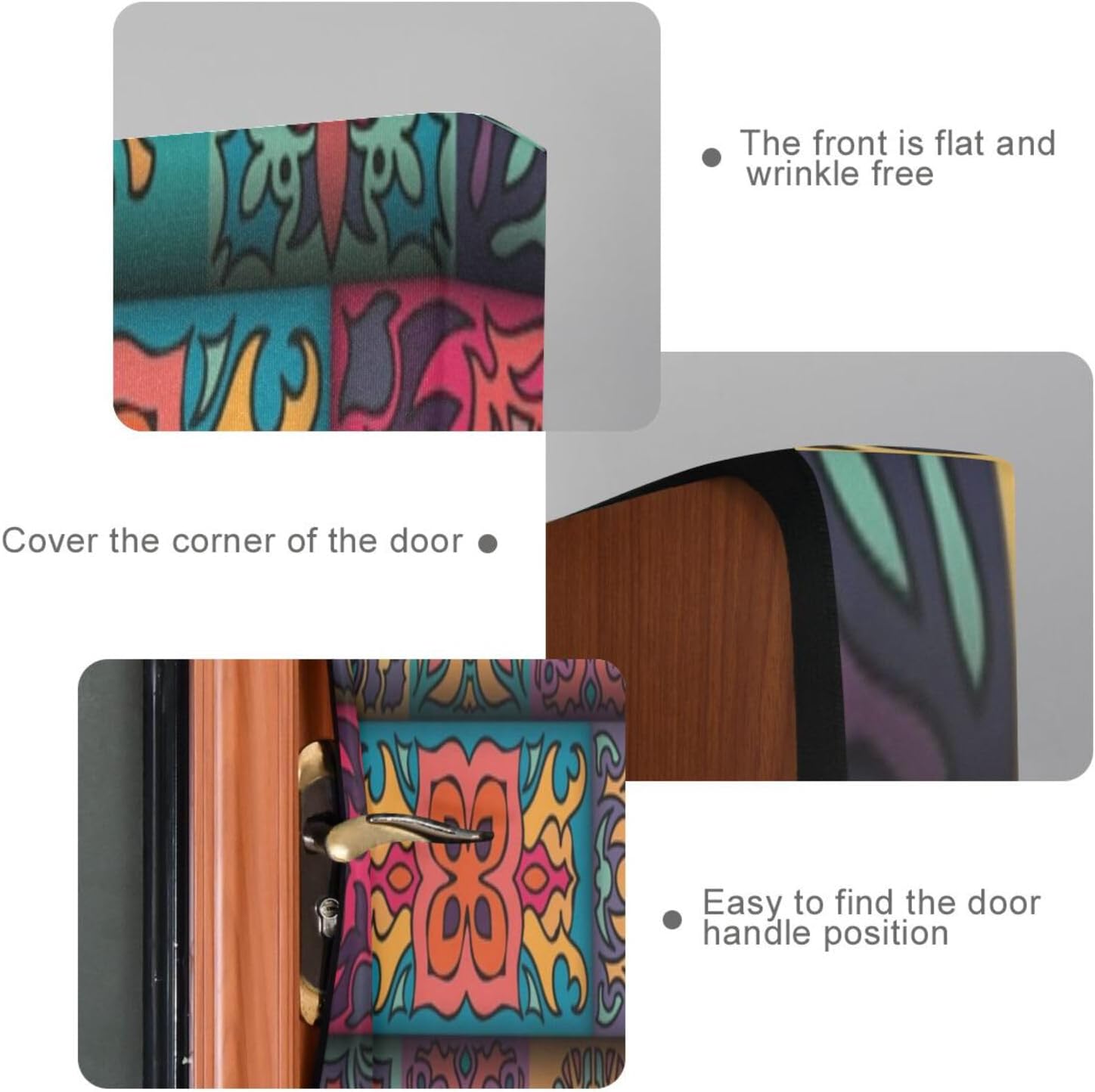 Susiyo Colorful Halloween Door Cover Stretch Fabric 32x79 in