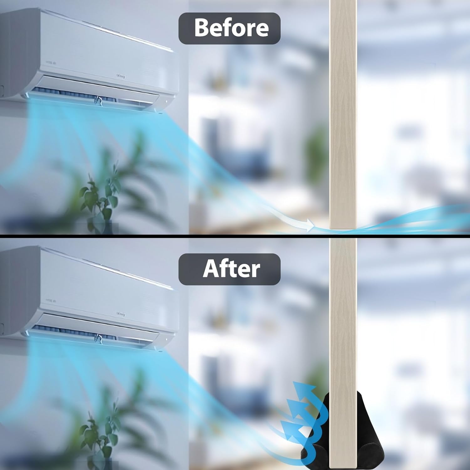 FOHOM Door Draft Stopper Double-Sided Under Door Seal for 30 to 36 Gaps