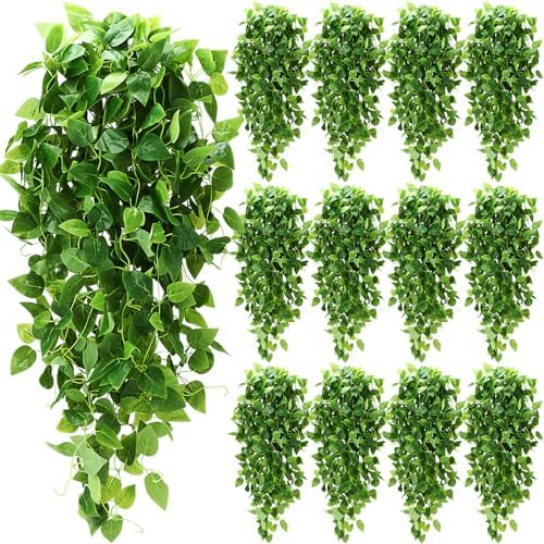 XunYee 28 Pcs Artificial Hanging Plants 36FT Fake Ivy Decor