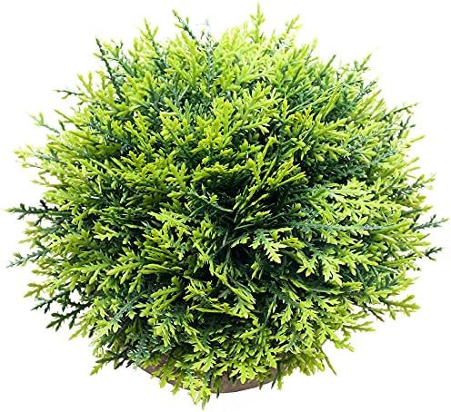 Mini Fake Cypress Cedar Plants for Bathroom Home Office Desk Decor