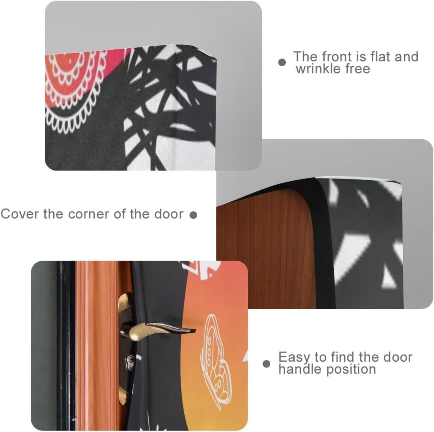 Susiyo Stretch Fabric Christmas Door Cover Decor 32x79 in